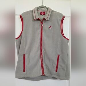 Men's Gray Vest with Red Trim